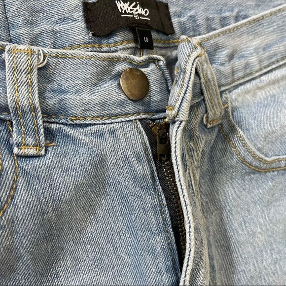 Mossimo Distressed Raw Hem Jeans SMALL - Picture 4 of 12